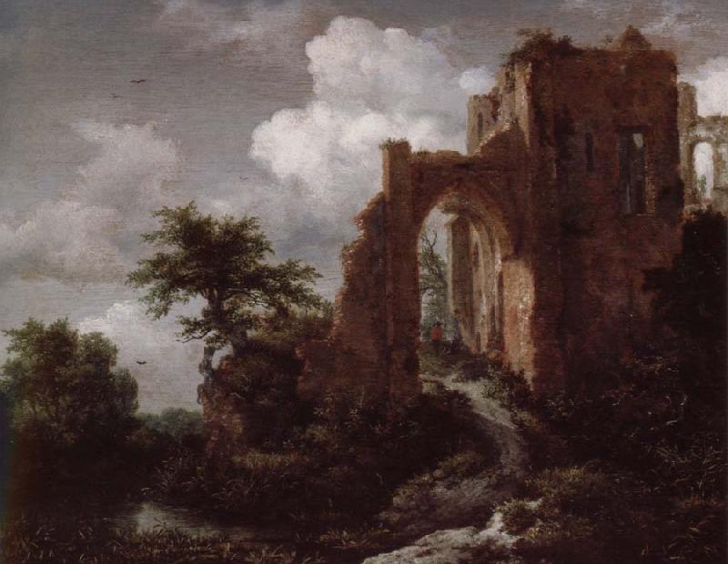 Jacob van Ruisdael A ruined Entance gate of  Brederode Castle Germany oil painting art